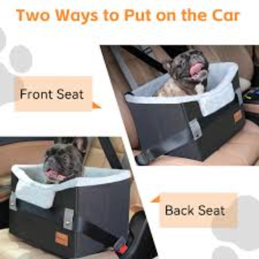 Persure Dog Car Seats for Small Dogs with Clip-On Leash NWT